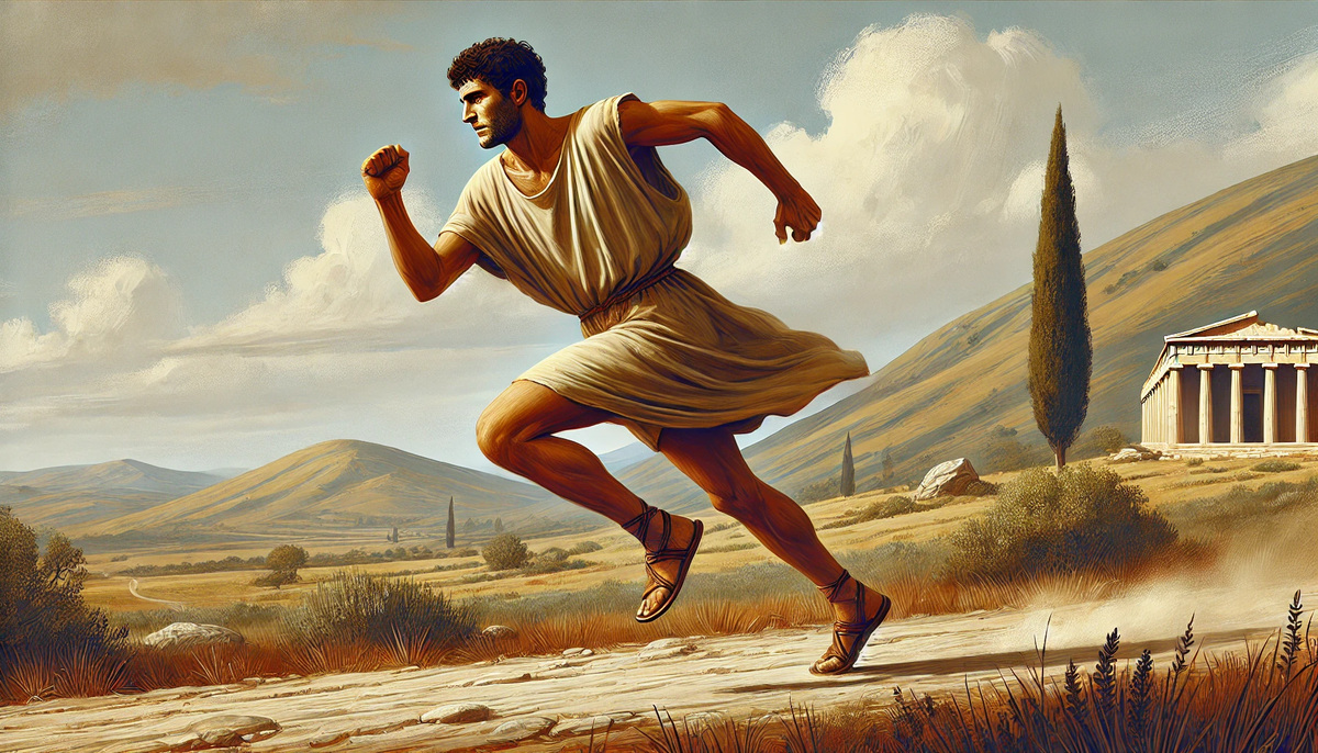Why did the marathon messenger die before reaching Athens ?